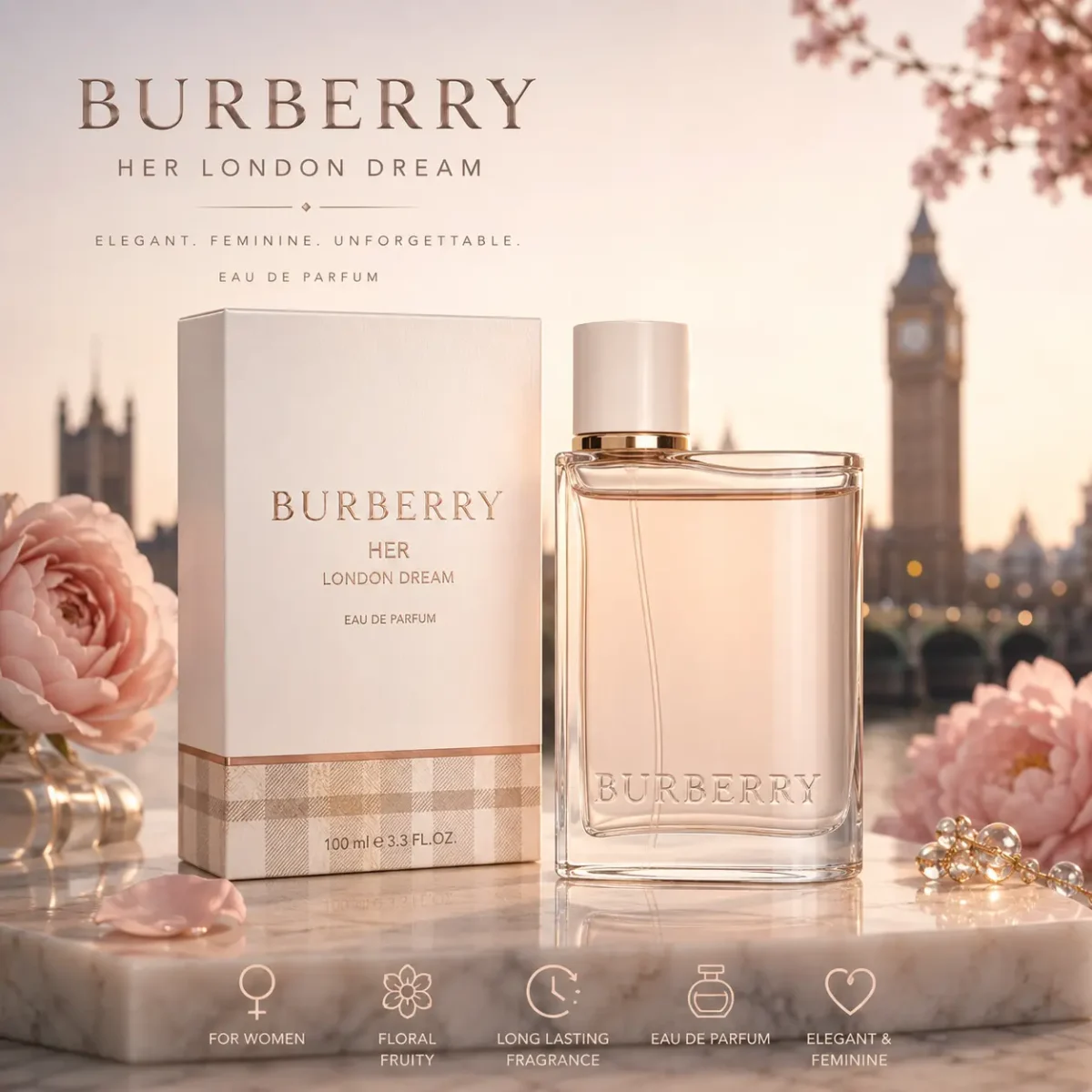 خرید عطر زنانه باربری لندن دریم حجم 100 میل